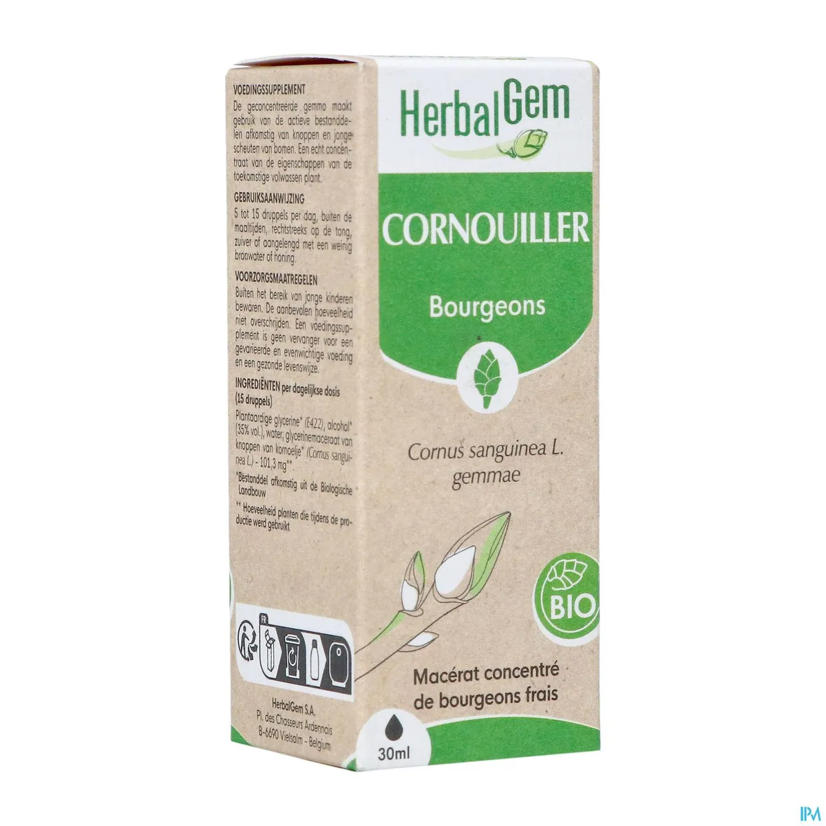 Herbalgem Cornouiller Bourgeons Bio 30ml