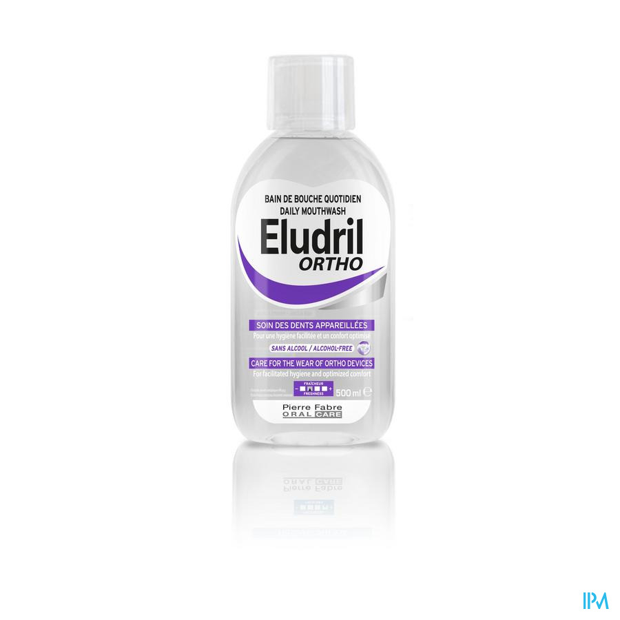 Oral Care Eludril Ortho, Dagelijkse Mondspoeling Orthodontische Apparatuur 500Ml - ELUDRIL