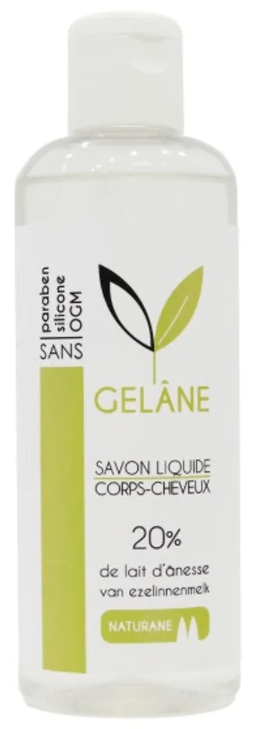 Naturane Gelane Savon Liquide Corps Cheveux 200ml (20% Lait d'ânesse)