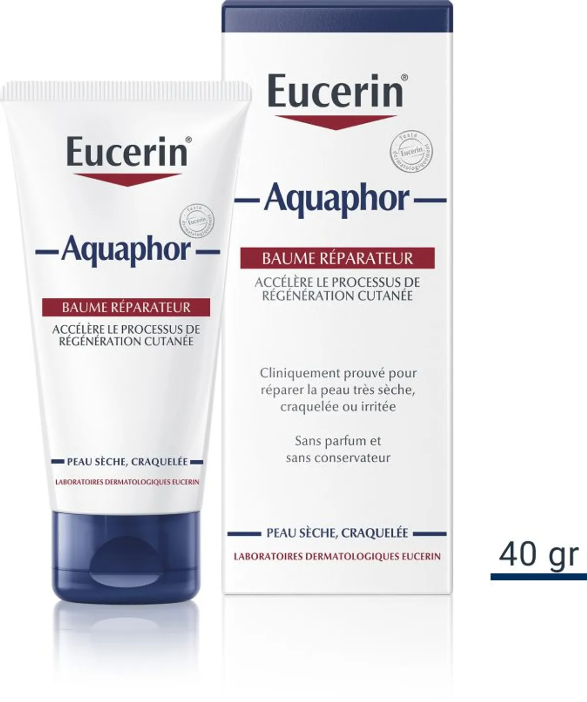 Eucerin Aquaphor Baume Réparateur Peau Sèche et Craquelée Tube 40g