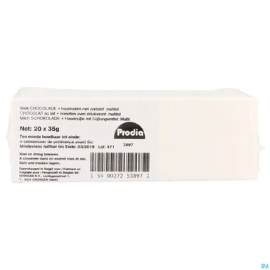 Prodia Chocolade Melk Noten 20x35g