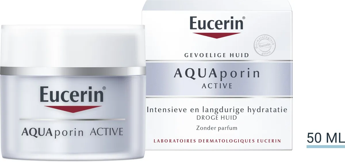 Eucerin AQUAporin ACTIVE Crème Intensieve en langdurige Hydratatie Droge Huid 50ml