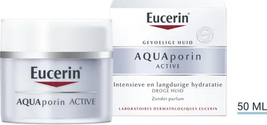 Eucerin AQUAporin ACTIVE Crème Intensieve en langdurige Hydratatie Droge Huid 50ml
