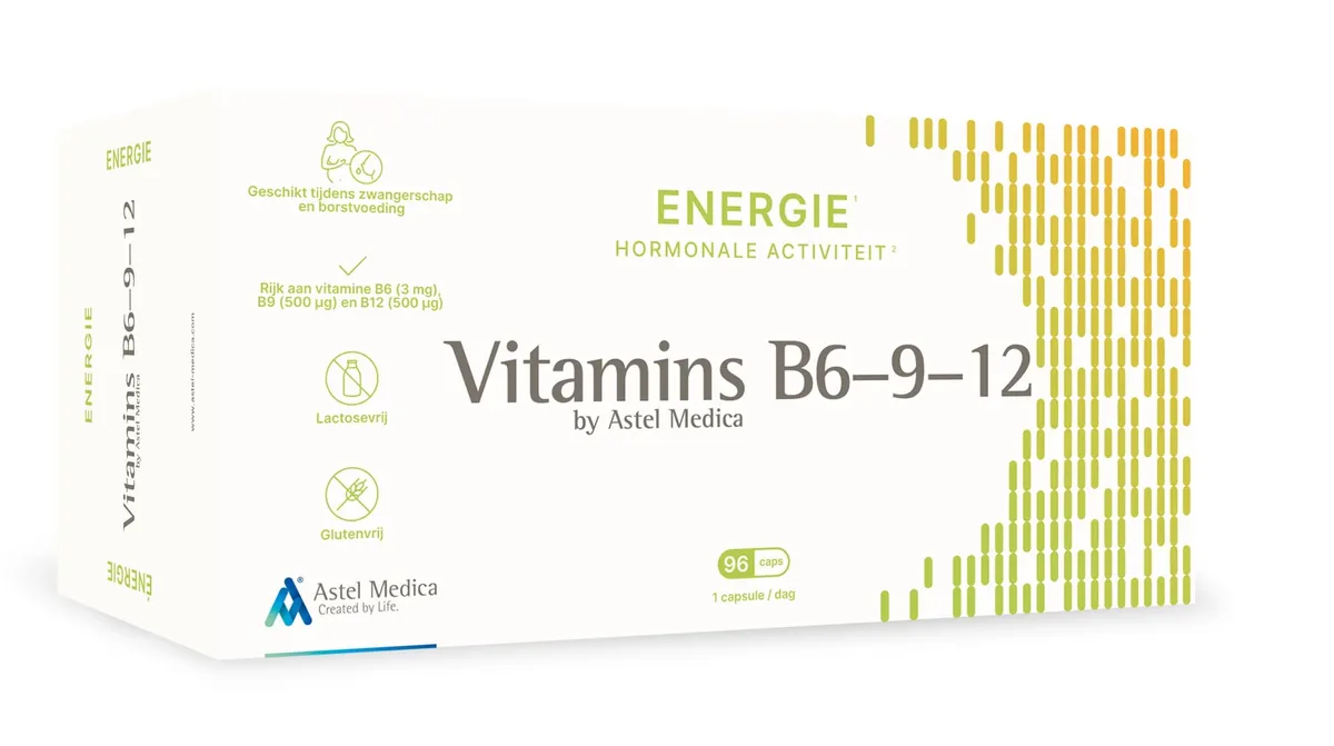 Astel Medica Vitaminen B6 B9 en B12 96 Capsules