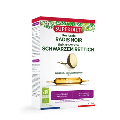 Superdiet Radis Noir Pur Jus Ampoules 20x10ml