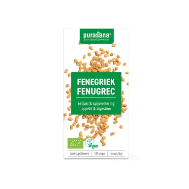 Purasana Fenegriek Eetlust & Spijsvertering 120 Capsules