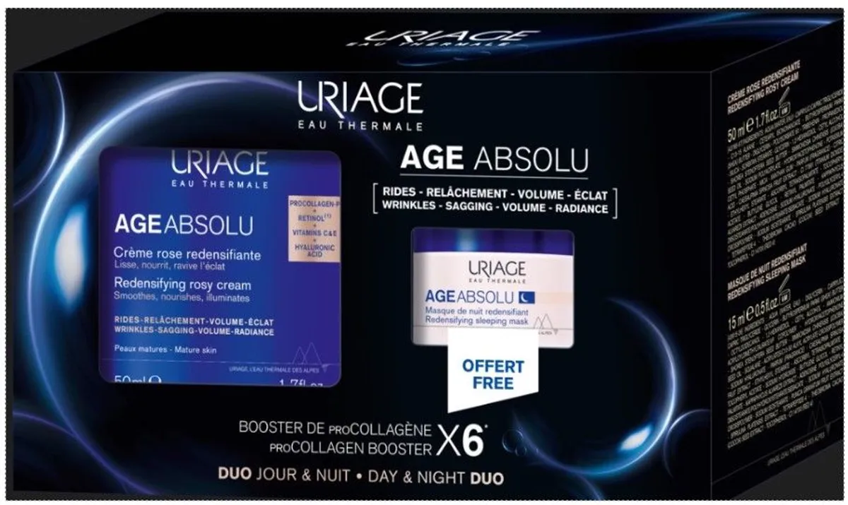Uriage Geschenkdoos Age Absolu Duo Dag & Nacht 2 Producten