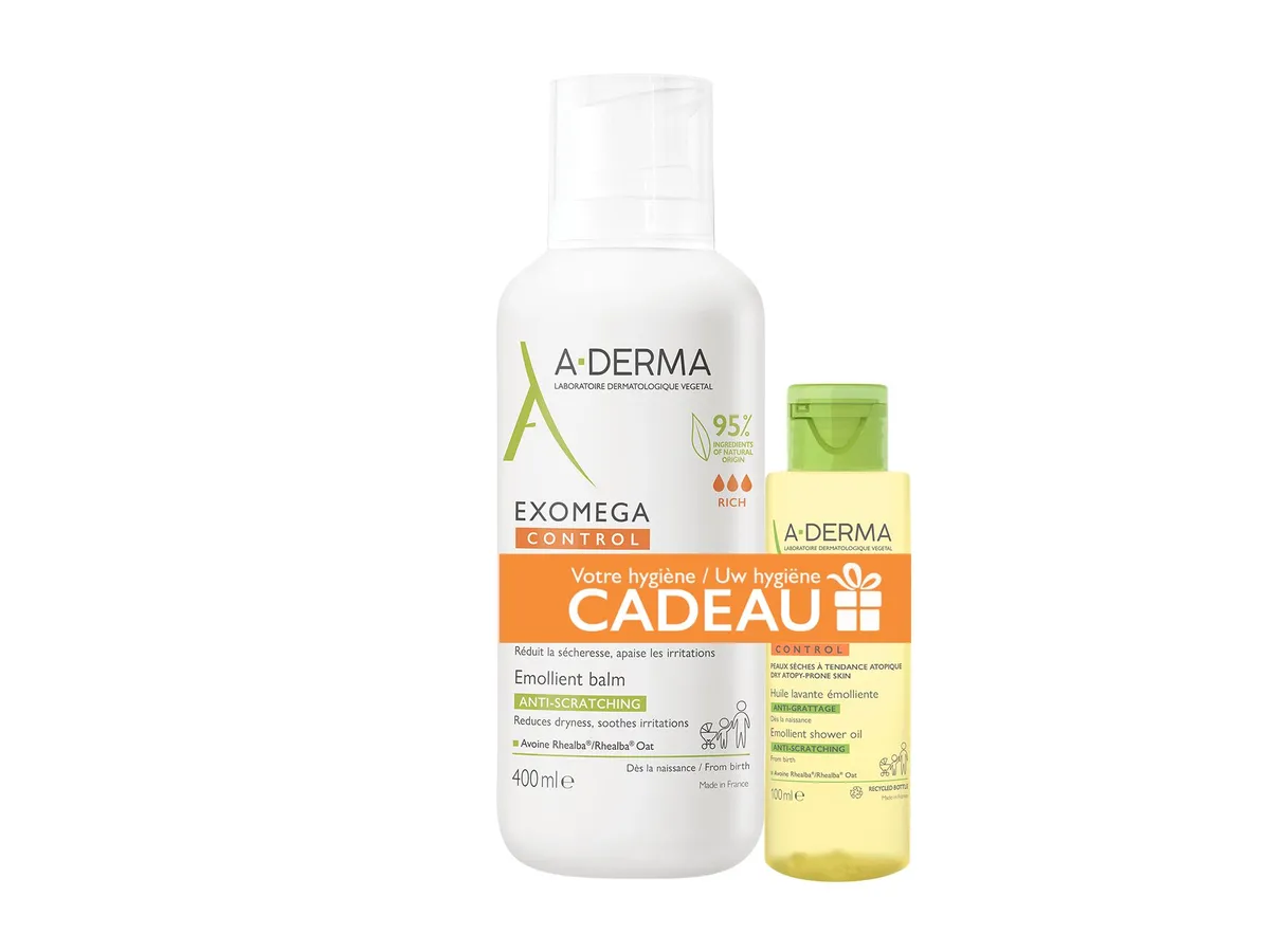 A-Derma Exomega Control Balsem 400 ml + Olie 100 ml