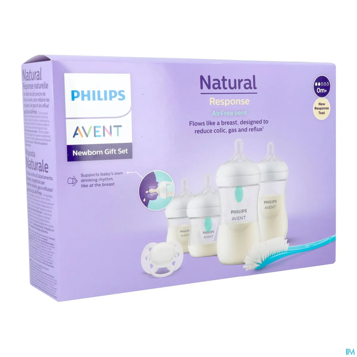 Philips Avent Natural Kit Nouveau-Né Airfree 4 Biberons 1 Sucette 1 Brosse