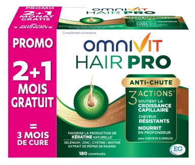 Omnivit Hair Pro Nutri-Repair 180 Comprimés (+50% gratuit)