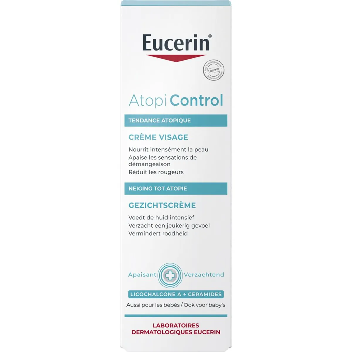 Eucerin AtopiControl Crème Visage Peau Sèche à tendance Atopique Tube 50ml