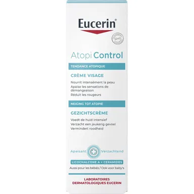Eucerin AtopiControl Crème Visage Peau Sèche à tendance Atopique Tube 50ml