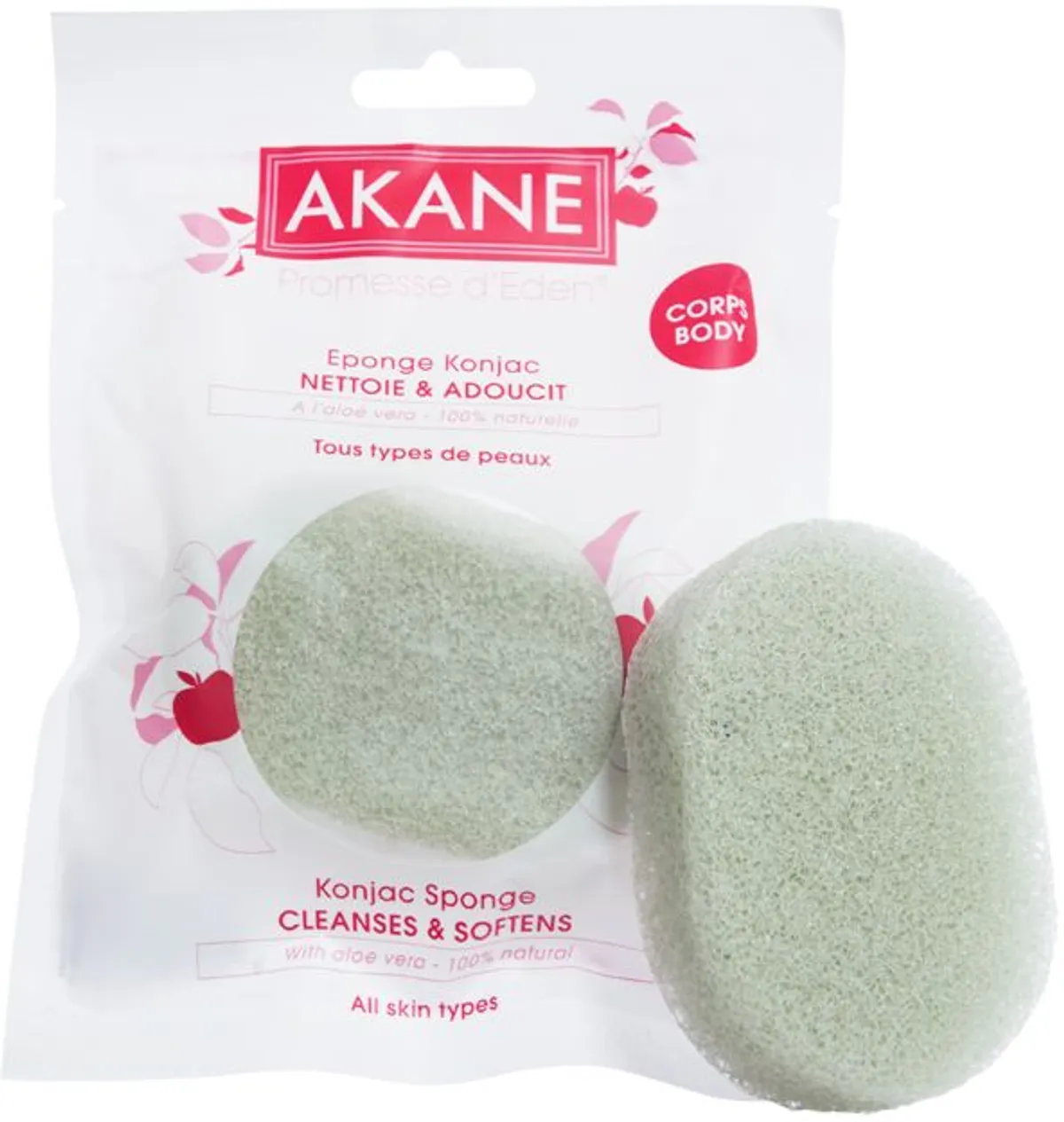 Akane Eponge Konjac Corps Aloé