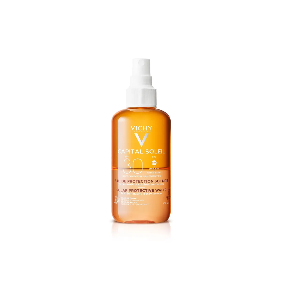 Vichy Capital Soleil Zonbeschermend Water SPF30 Optimale Bruine Teint 200ml