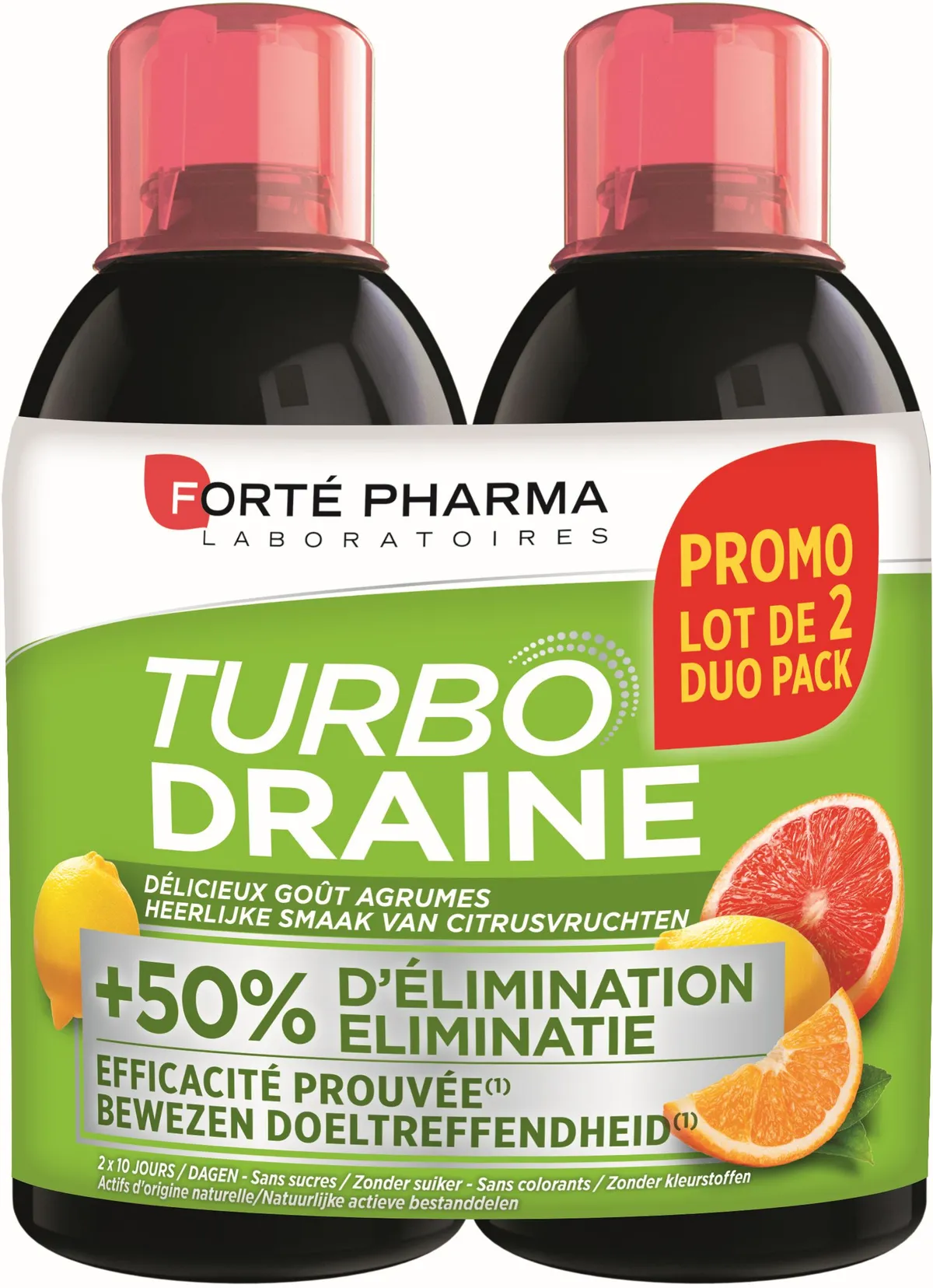 Forté Pharma Turbodraine Citrusvruchten 2x500ml