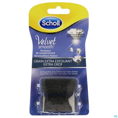 Scholl Velvet Smooth 2 Vervangrollers Korrel EXTRA Peeling