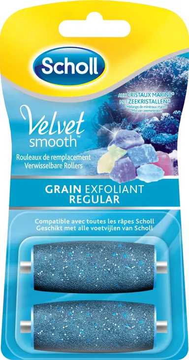 Scholl Velvet Smooth 2 Rouleaux de Remplacement. Grain Exfoliant REGULAR