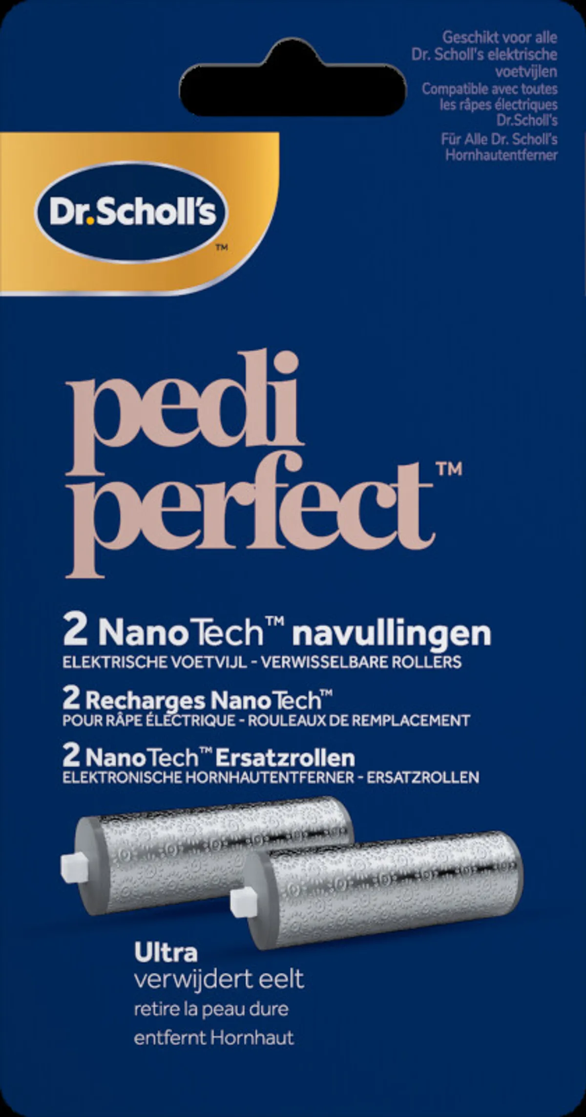 Scholl Velvet Smooth 2 Vervangrollers. Peeling Korrel REGULAR