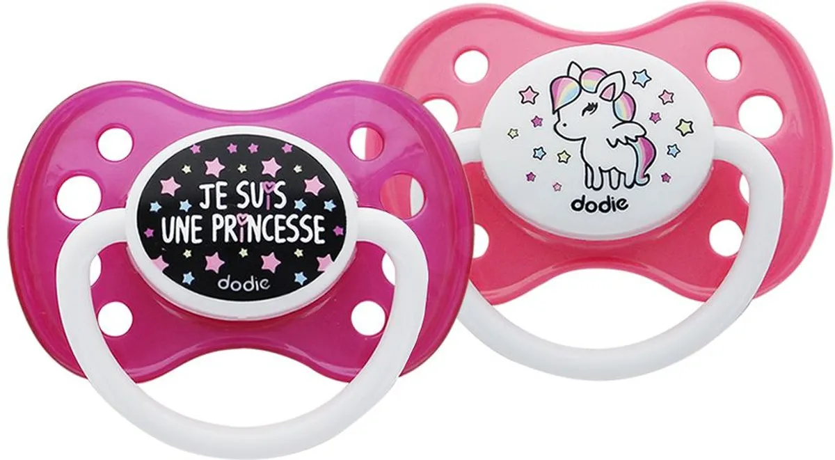 Dodie Anatomische Fopspeen Duo Girly (+ 6 maanden)