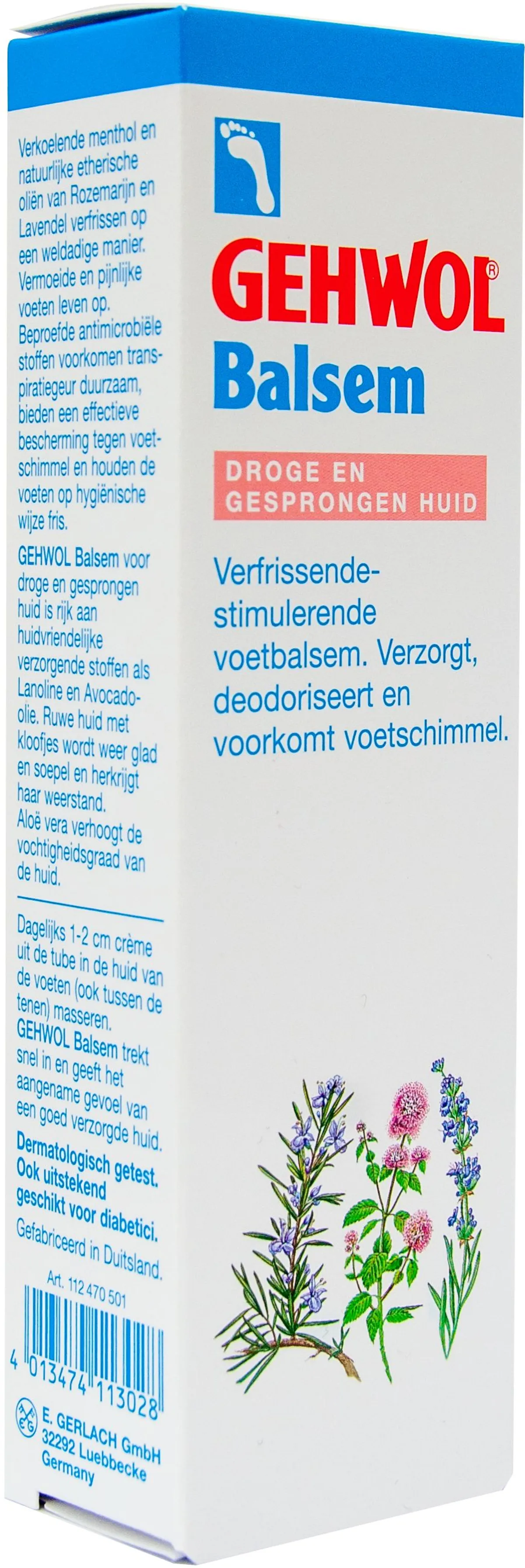 Gehwol Verfrissende Voetbalsem Voor Droge En Gesprongen Huid 75ml