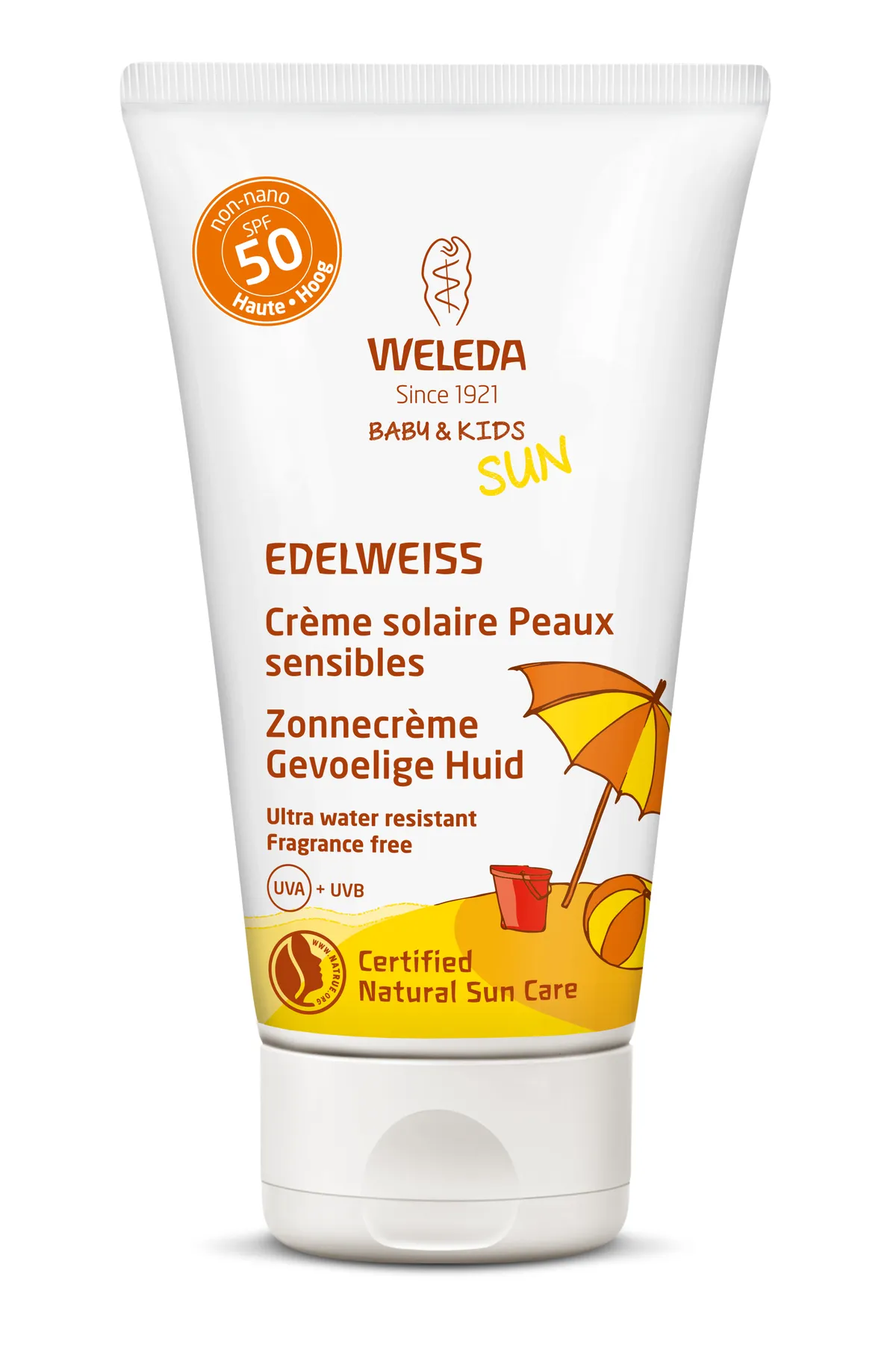 Weleda Edelweiss Baby & Kids Zonnecrème Gevoelige Huid SPF50 50ml