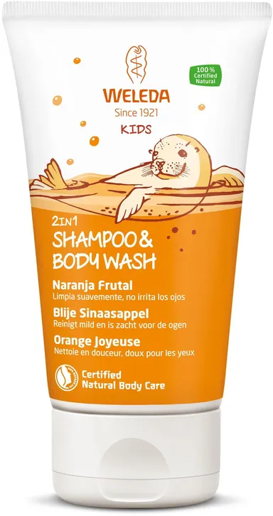 Weleda Kids 2in1 Shampoo & Body Wash Orange Fruitée 150ml