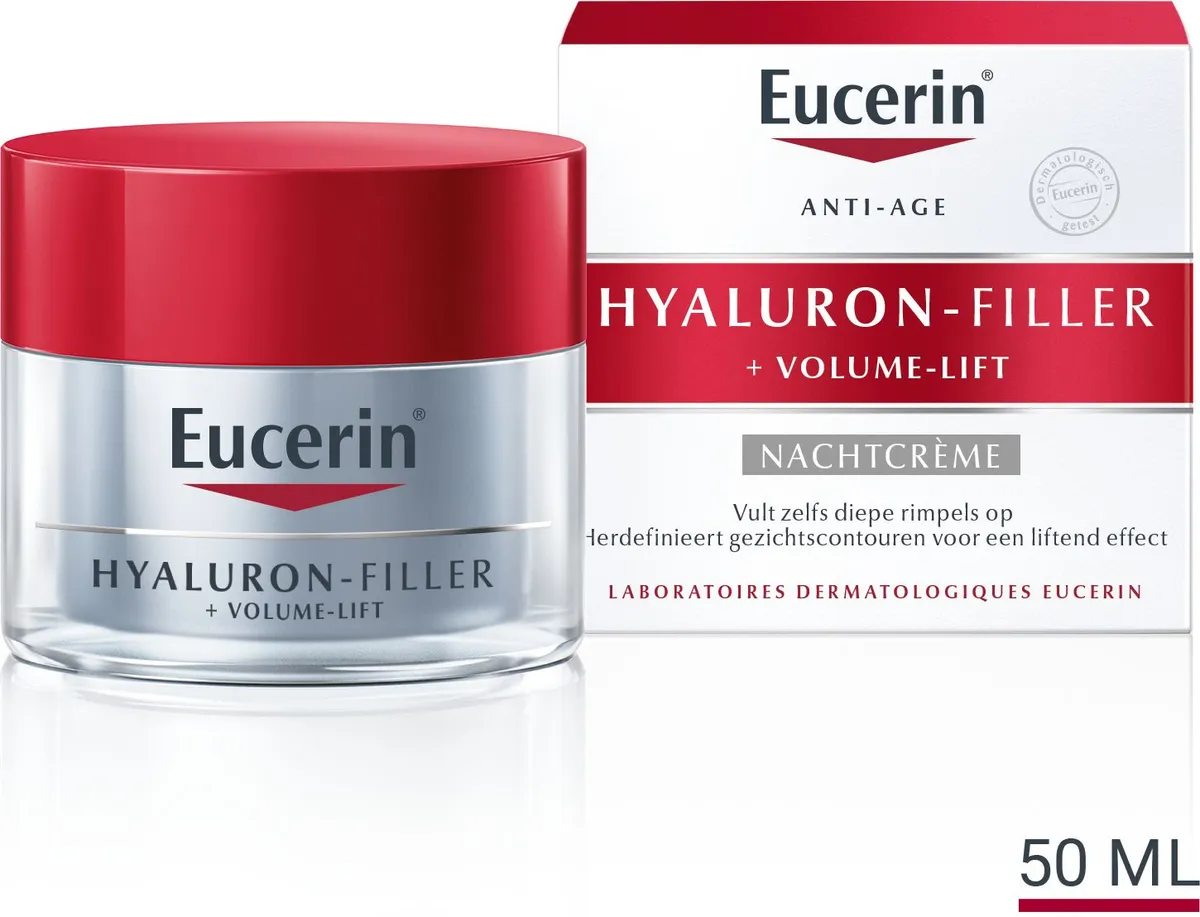 Eucerin Hyaluron-Filler + Volume-Lift Nachtcrème Anti-Age & Rimpels Pot 50ml