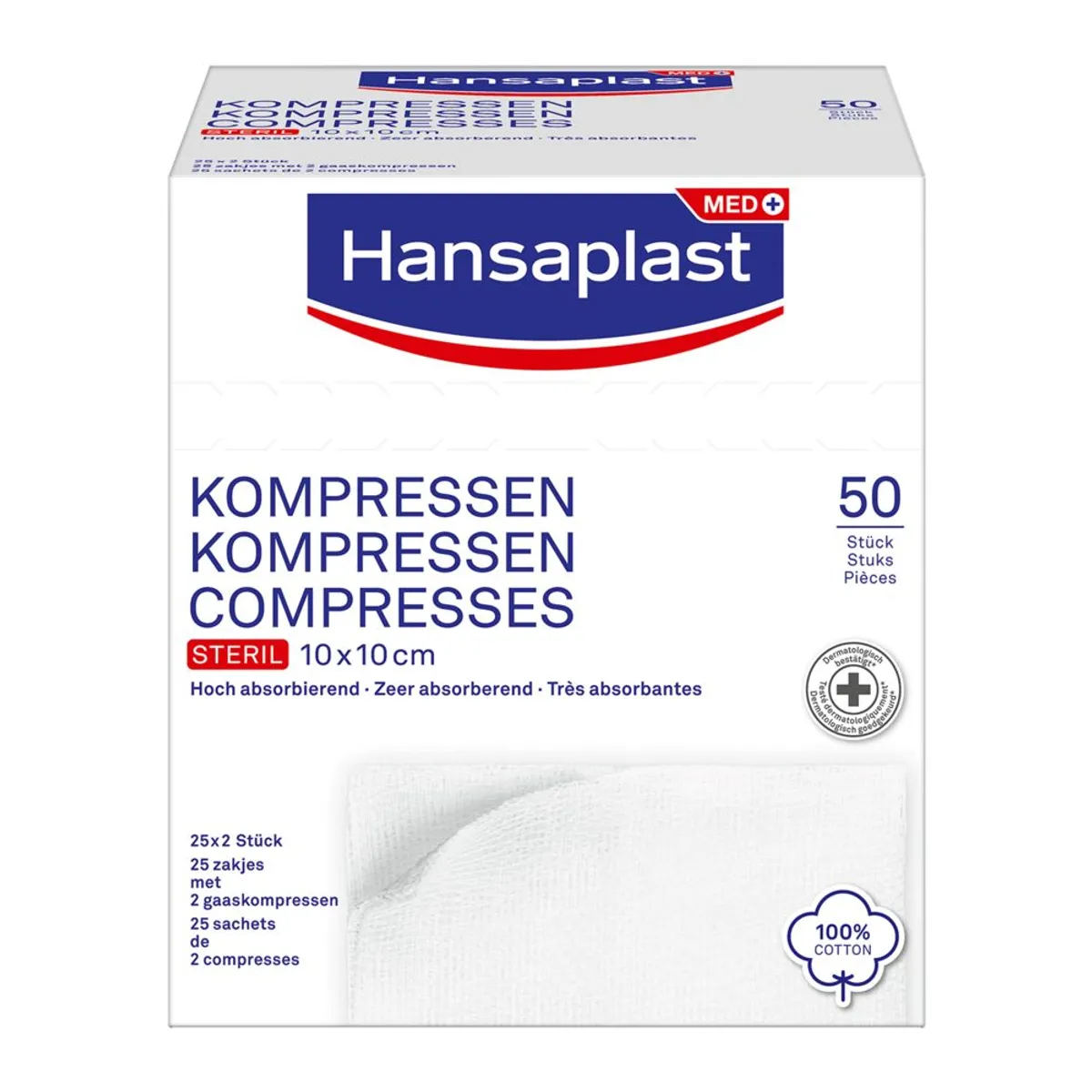 Hansaplast Compresses Douces 50 Pièces