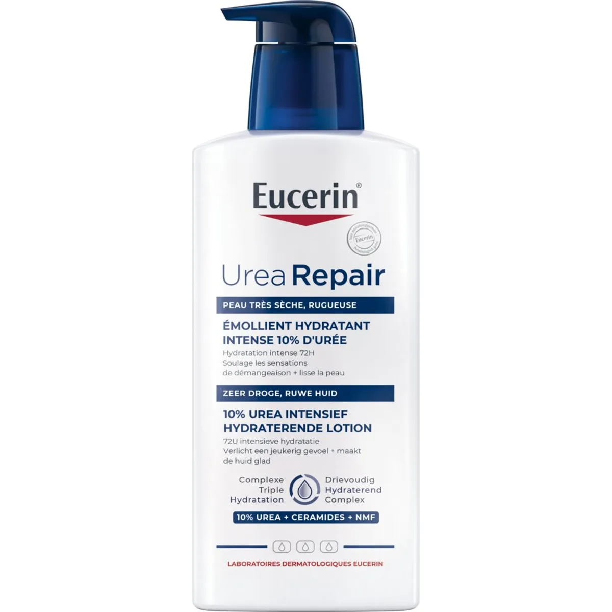 Eucerin UreaRepair Émollient 10% d'Urée Peau Très Sèche et Rugueuse avec pompe 400 ml