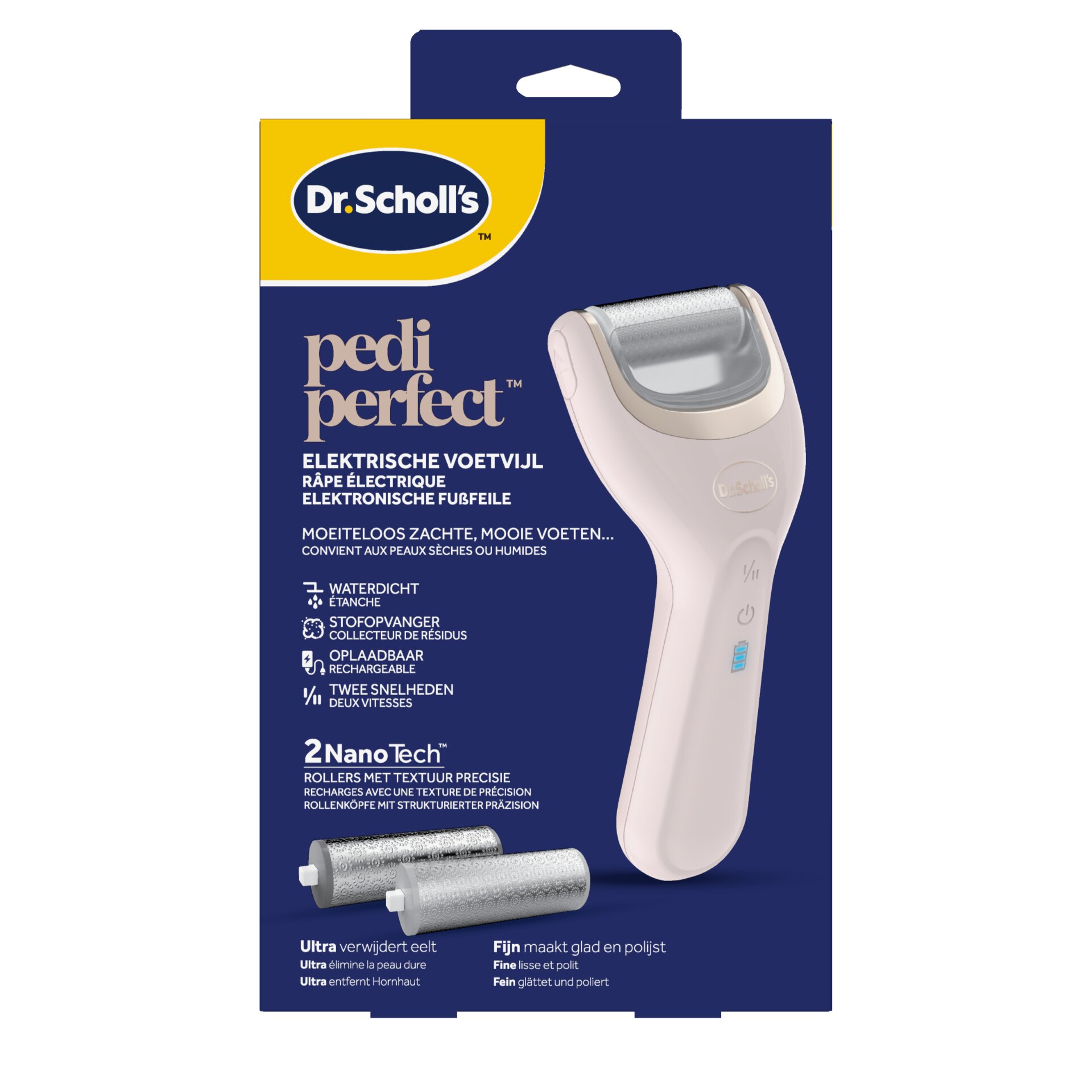 Scholl Velvet Smooth Rape Electrique Exfoliante Bleu - Callosité - Cor ...