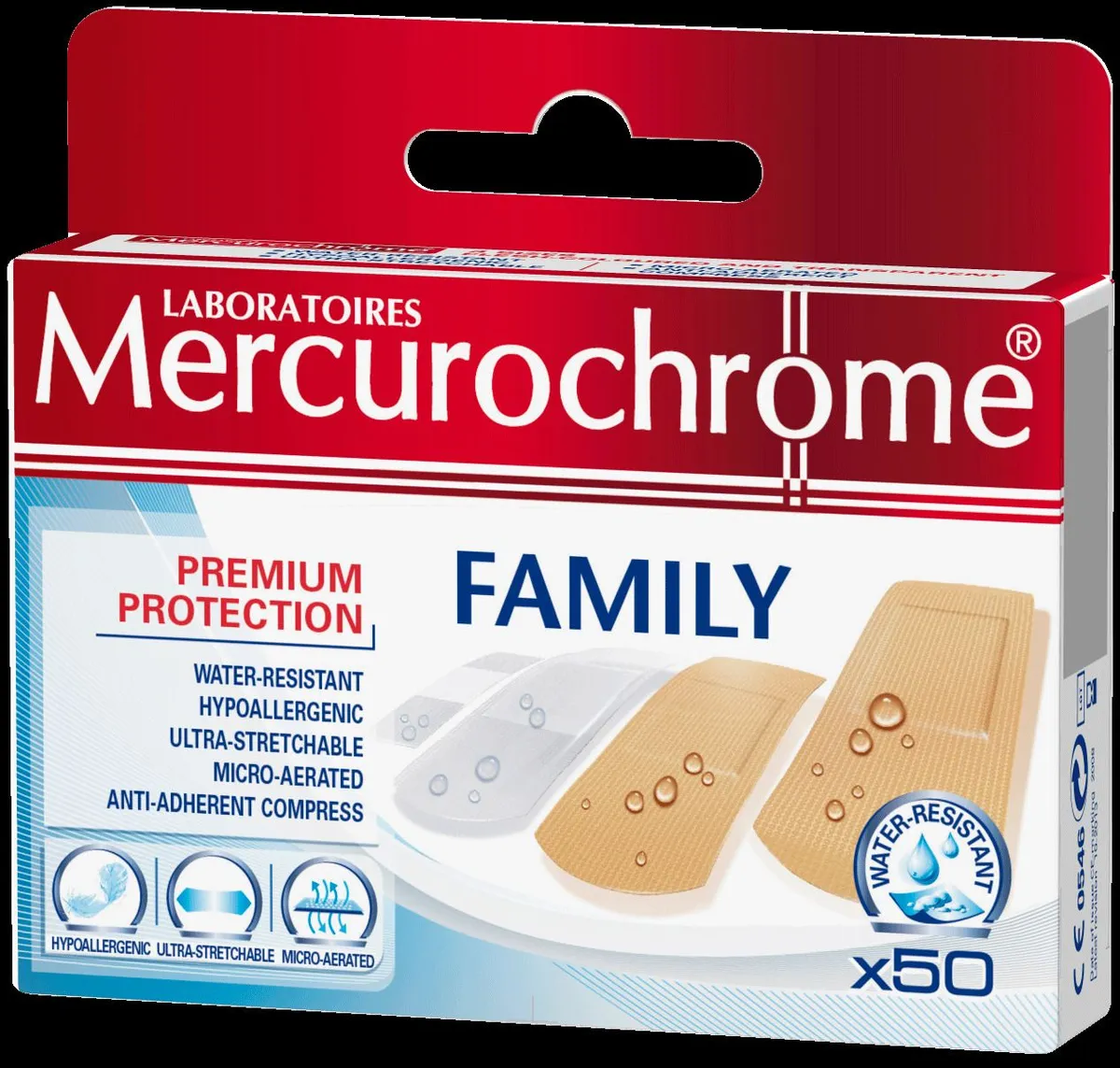 Mercurochrome Pleisters Family 50 Stuks