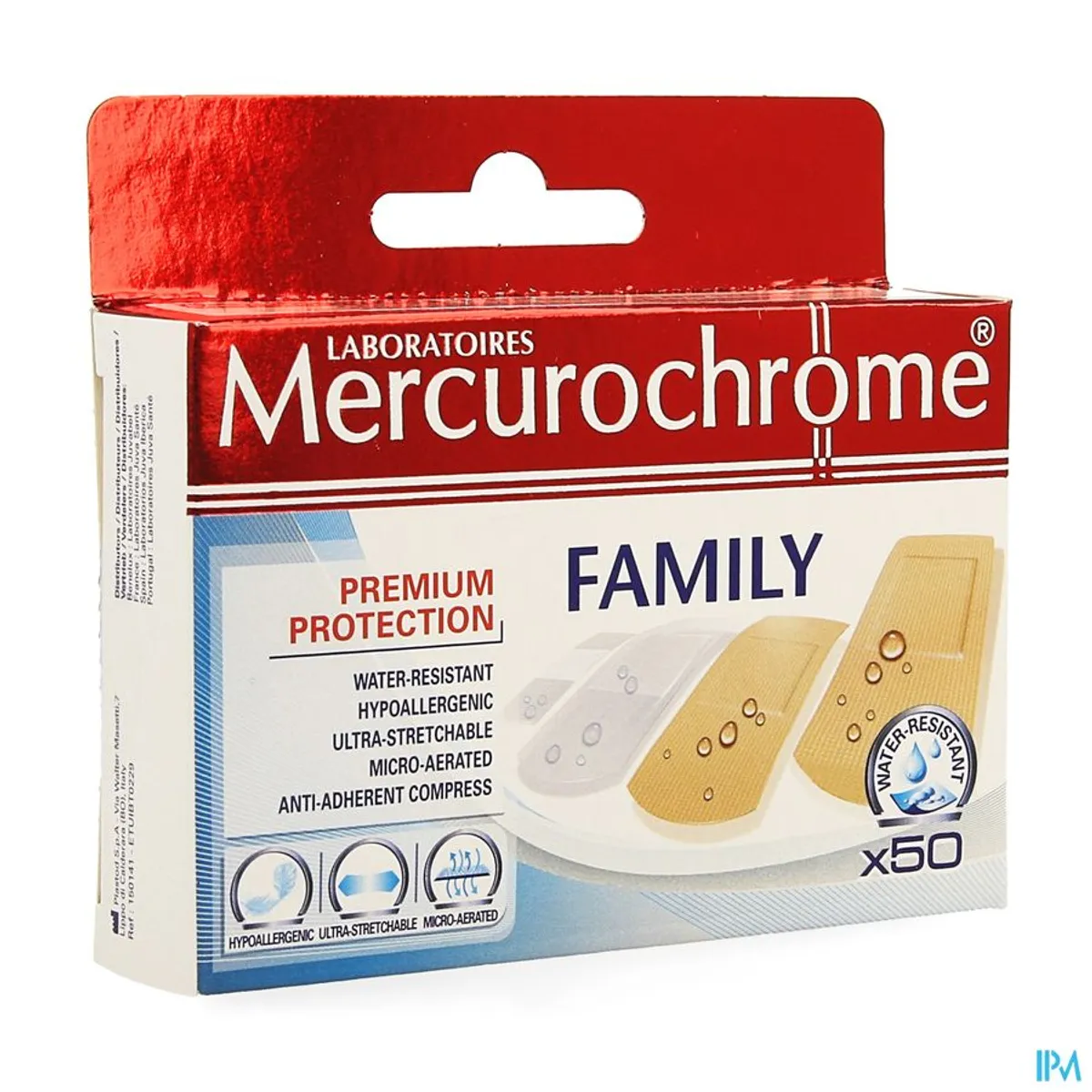 Mercurochrome Pleisters Family 50 Stuks