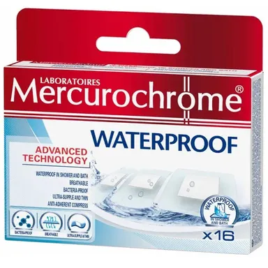 Mercurochrome Pleisters Waterproof 16 Stuks