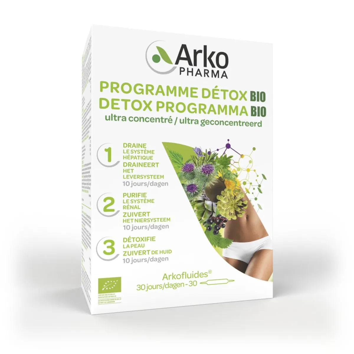 Arkofluides Programme Détox 30 Ampoules
