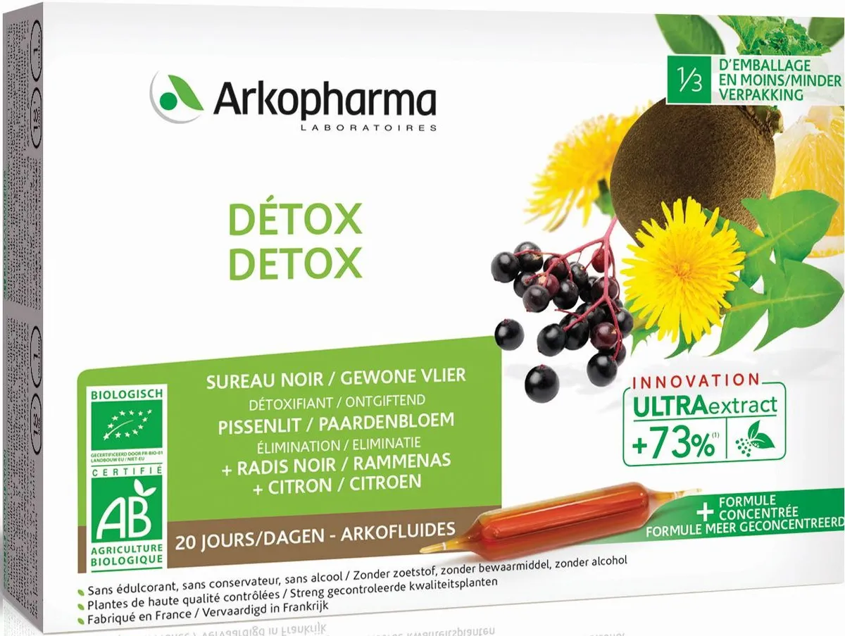 Arkofluides Détox Bio 20 Ampoules