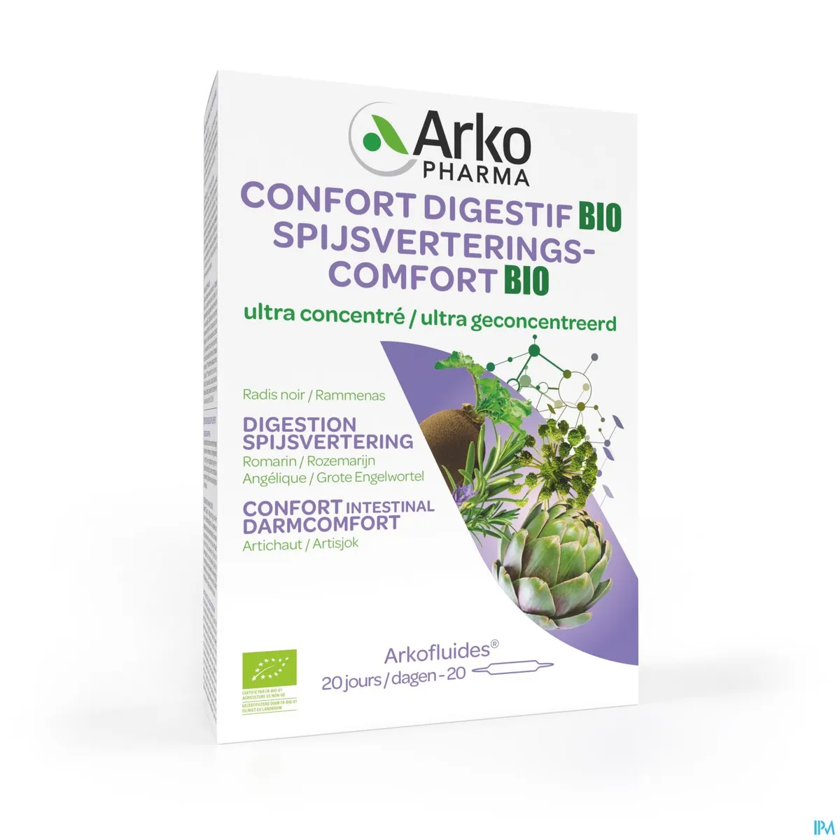 Arkofluides Spijsverteringcomfort Bio 20 Ampullen