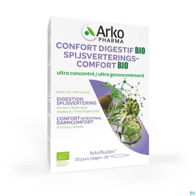 Arkofluides Spijsverteringcomfort Bio 20 Ampullen