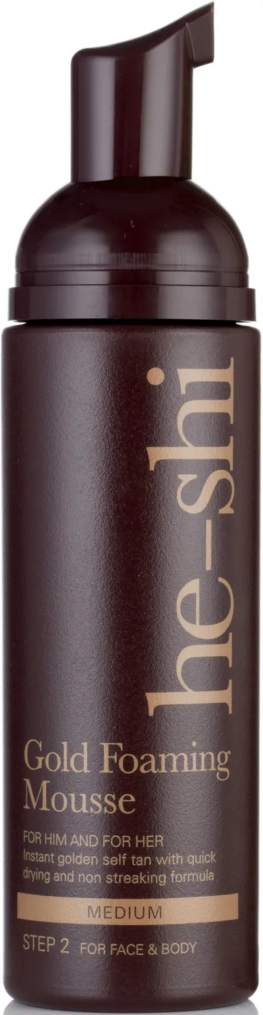 He-Shi Gold Foaming Mousse Autobronzant Medium 150ml