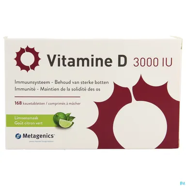 Vitamine D 3000IU 168 Kauwtabletten