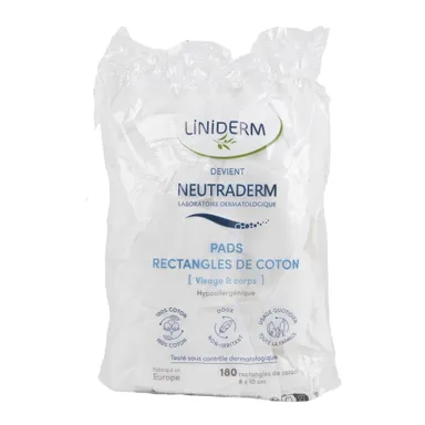 Gilbert Pads Rectangulaires Coton Bio 8x10cm 180 Unités