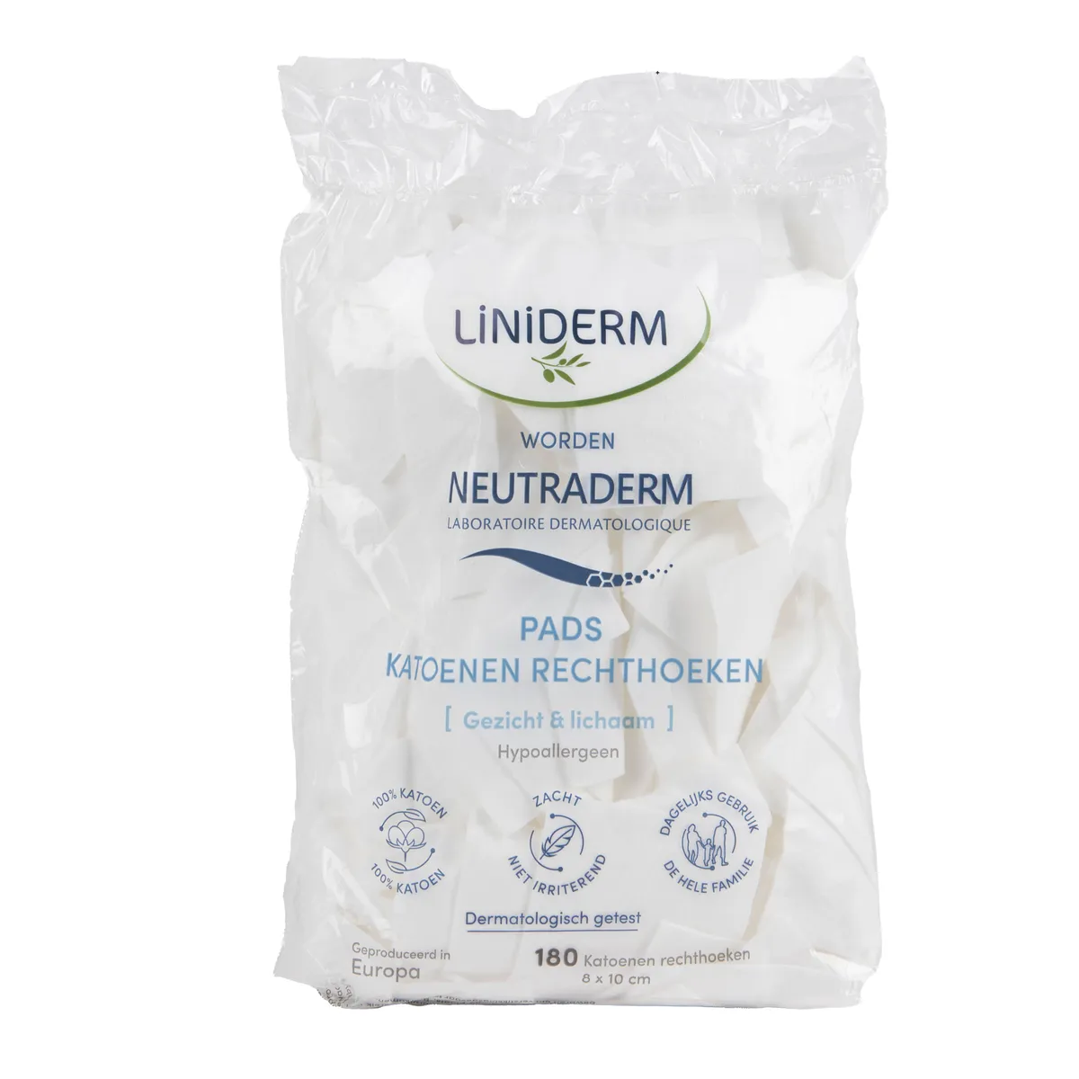 Gilbert Pads Rechthoekige Wattenschijfjes Biokatoen 8x10 cm 180 Stuks