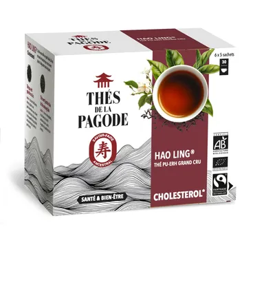 Thés De La Pagode Biothee Pu-Erh Hao Ling 30 Theezakjes