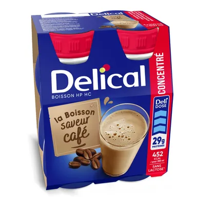 Delical Concentré Boisson HP-HC Café 4x200ml