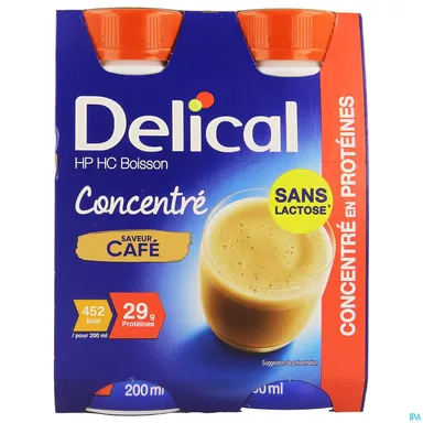 Delical Concentraat Drank HP-HC Koffie 4x200ml