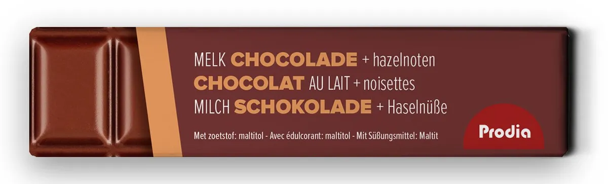 Prodia Chocolat Lait Noisettes 35g