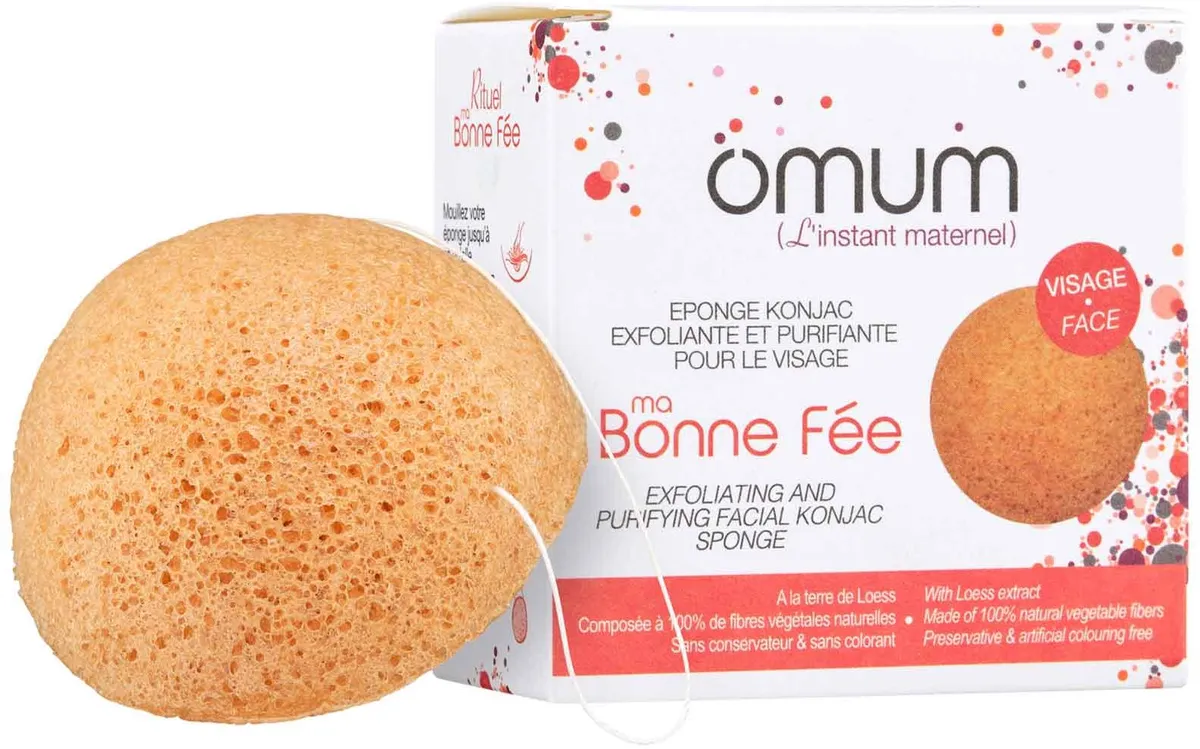 Omum Ma Bonne Fée Eponge Konjac Demi-Lune Visage