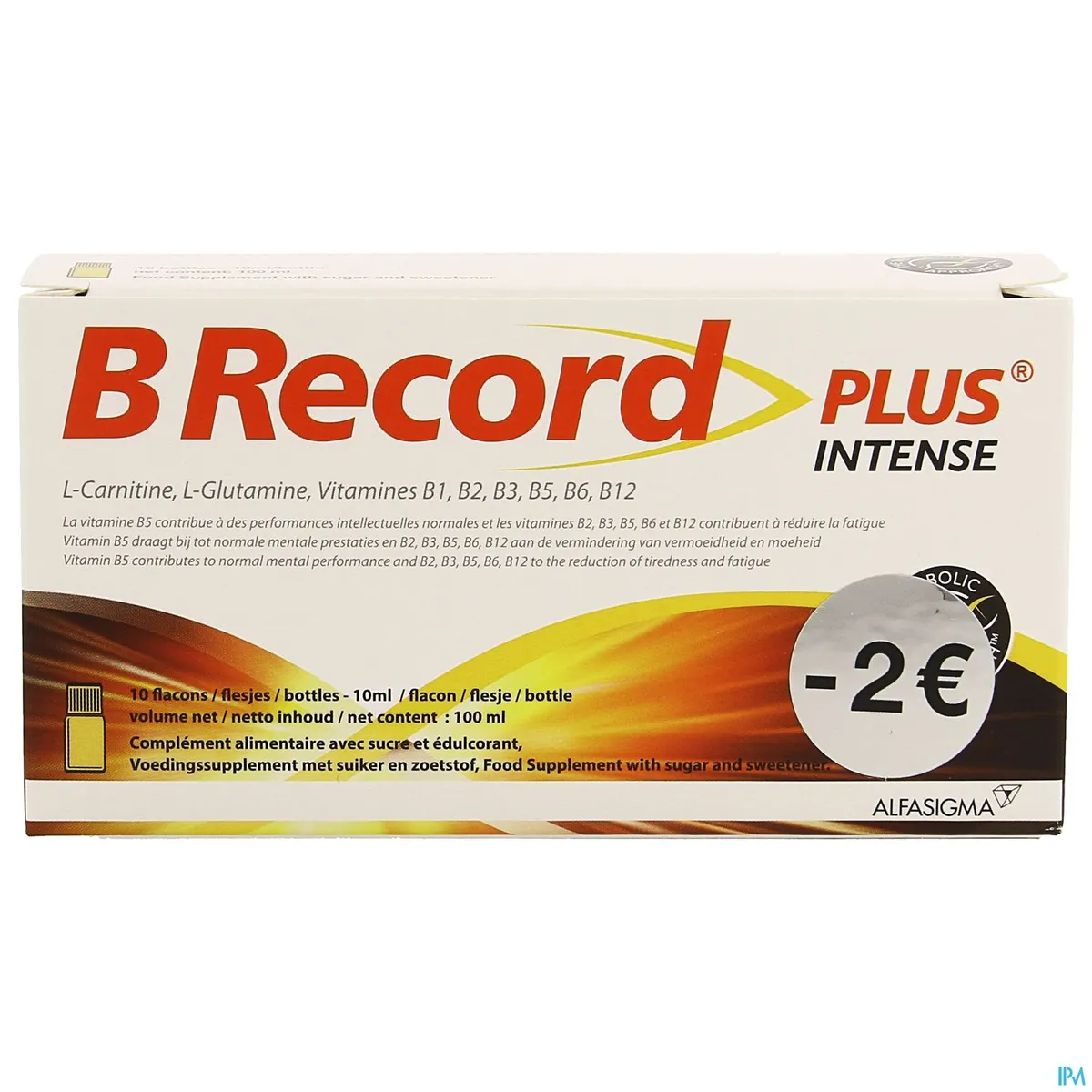 B Record Plus Intense Flesjes 10 x 10ml