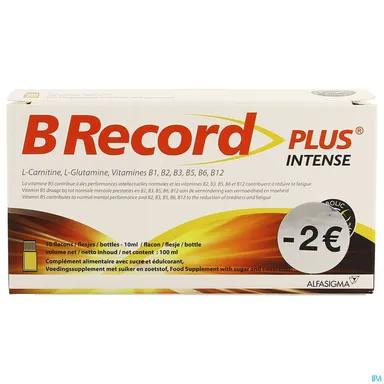B Record Plus Intense Flesjes 10 x 10ml