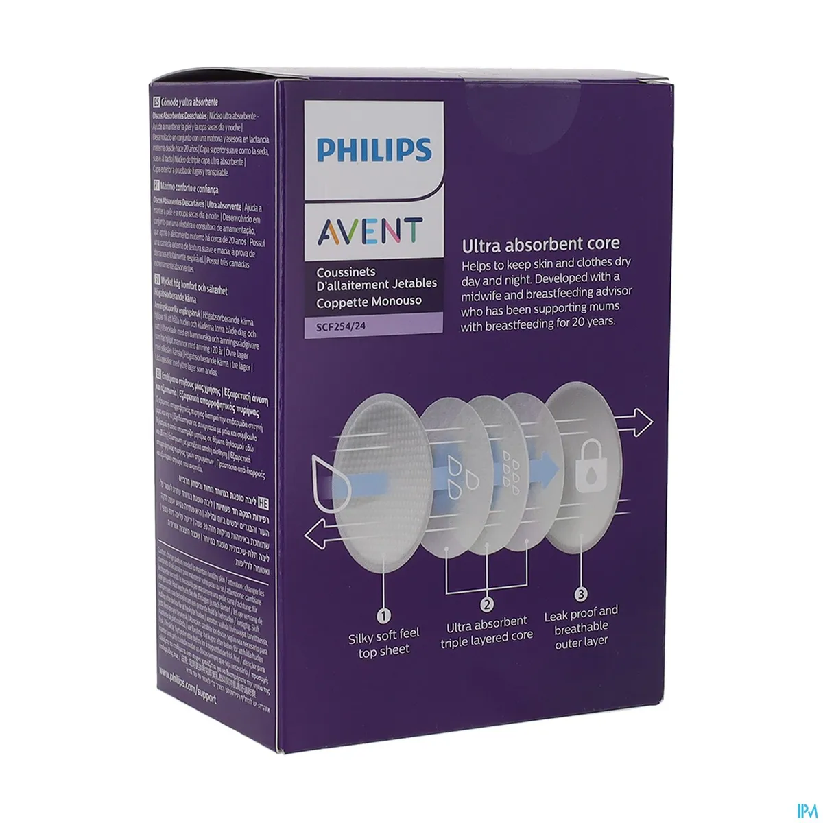 Philips Avent Borstkompressen Dag/nacht 24 Kompressen