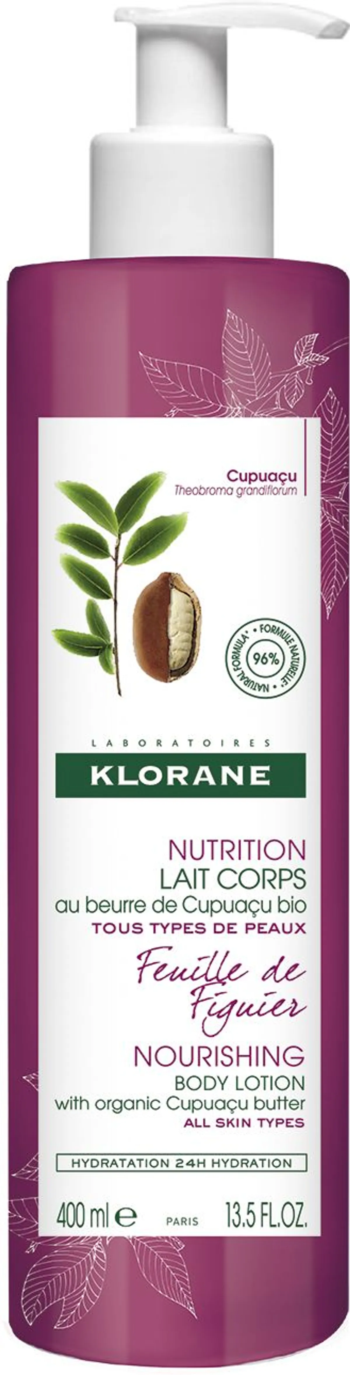 Klorane Lait Corps Nutrition Feuille de Figuier 400ml